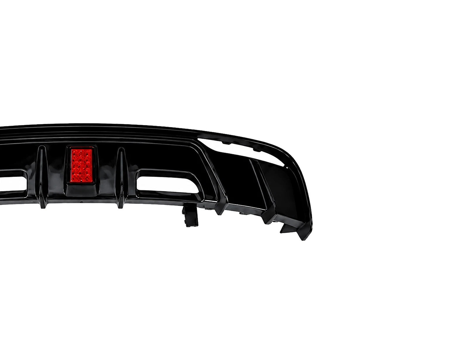 BRAGE DESIGN REAR BUMPER DIFFUSER WITH LED FOR TESLA MODEL 3 GLOSS BLK 2017-2023