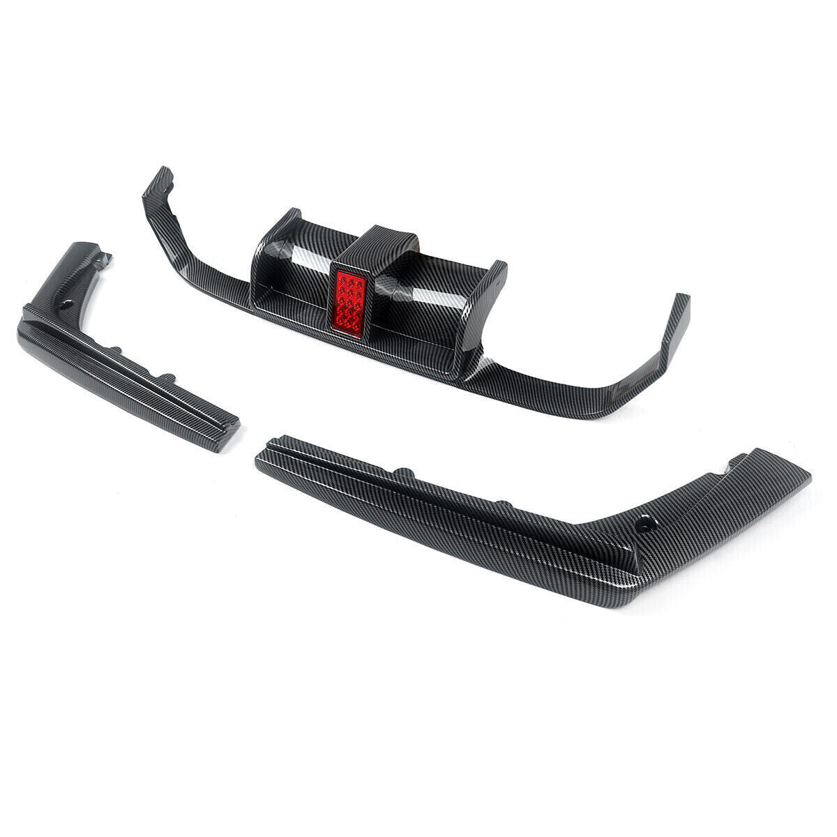 FOR BMW F80 M3 F82 F83 M4 CARBON LOOK F1 STYLE REAR DIFFUSER W/ LIGHT 2013-2020