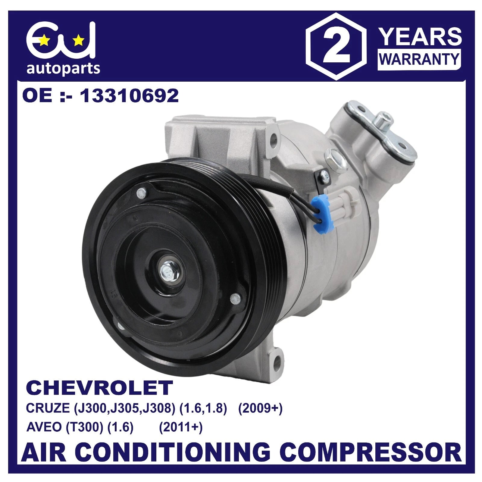 AIR CONDITIONING A/C COMPRESSOR FOR CHEVROLET CRUZE AVEO J300 T300 1.6 1.8 2009+