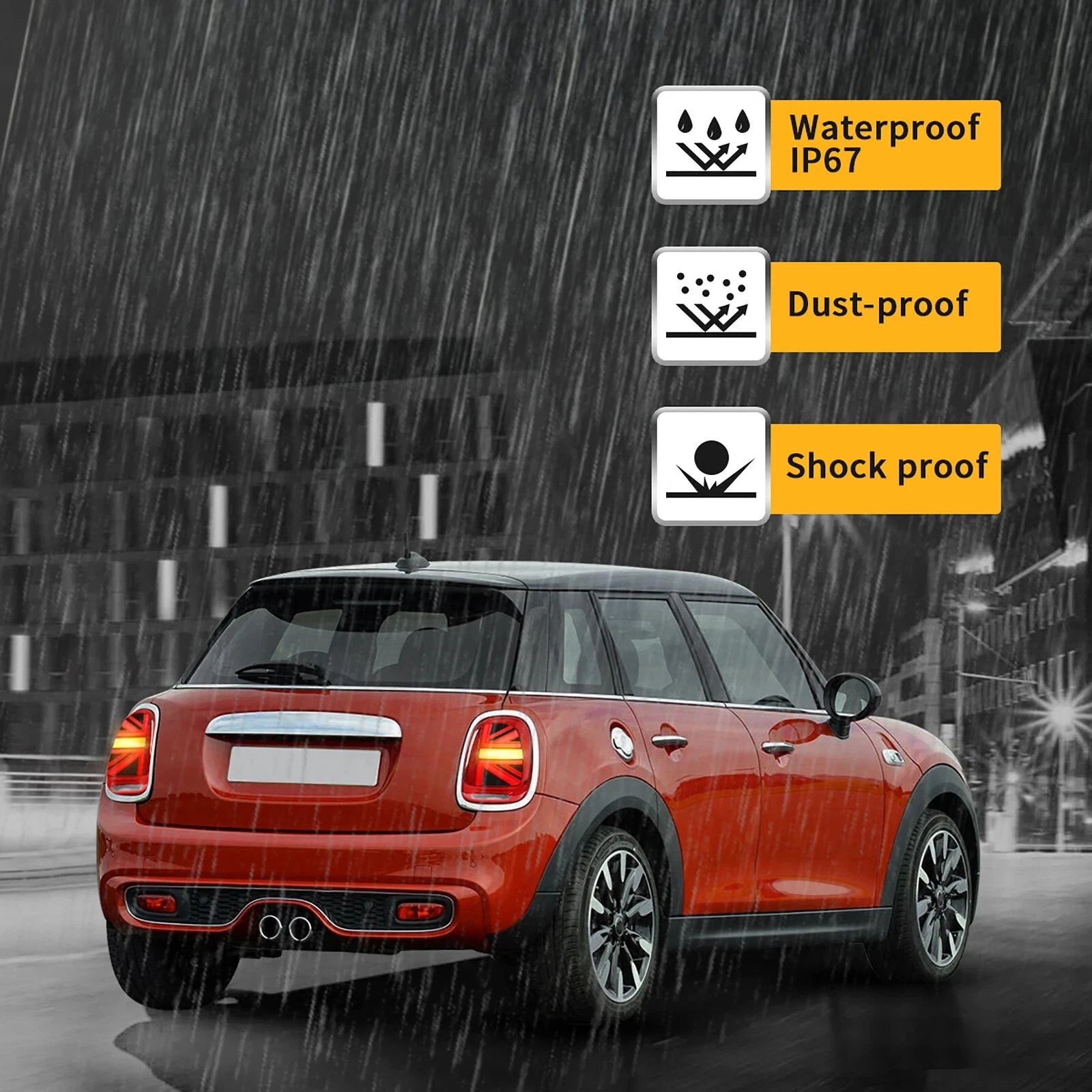 RED LED REAR LIGHTS FOR MINI COOPER F55 F56 F57 UNION JACK W/SEQUENTIAL 14-23