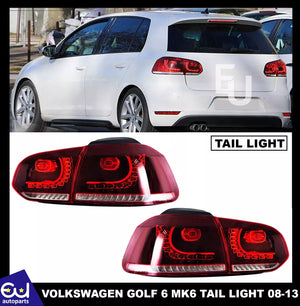 LUCI Posteriori LED Per Golf 6 MK6 2008-2013 - Con Indicatori Sequenziali, Rosso/Chiaro, Plug & Play - Foto 6