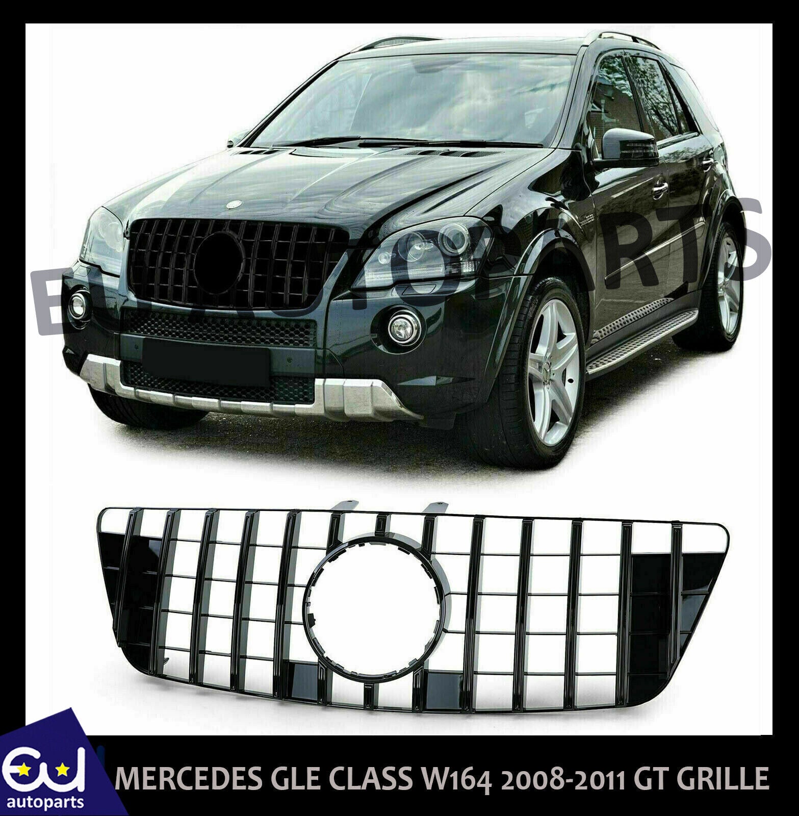 FOR MERCEDES M CLASS ML W164 FACELIFT 09-2011 FRONT GT R GRILLE GRILL BLACK MESH