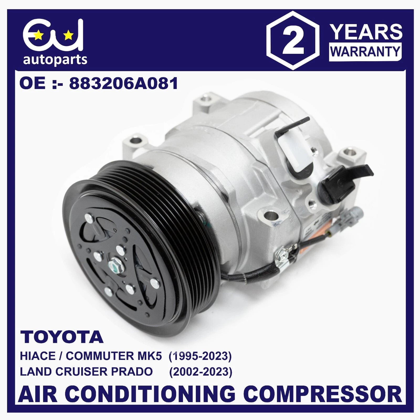 AIR CON AIR CONDITIONING COMPRESSOR FOR TOYOTA HIACE MK5 LAND CRUISER PRADO 2.5
