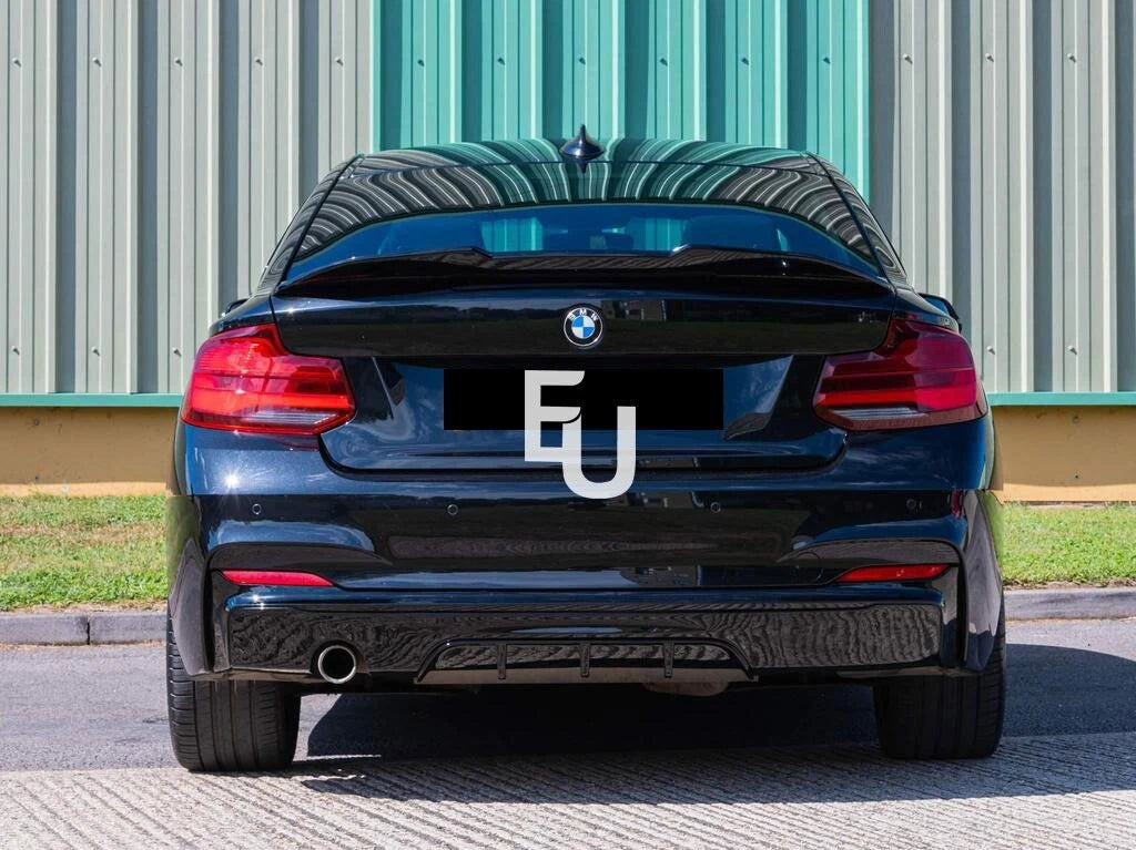 MP STYLE REAR BUMPER DIFFUSER LIP SINGLE OUTLET FOR BMW 2 SERIES F22 F23 14-21