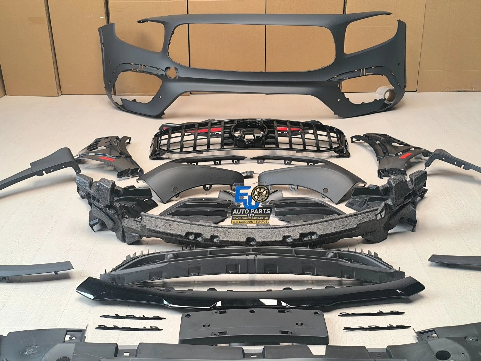 FOR MERCEDES GLB X247 2019-2023 AMG35 CONVERSION FRONT BUMPER BODYKIT GRILLE
