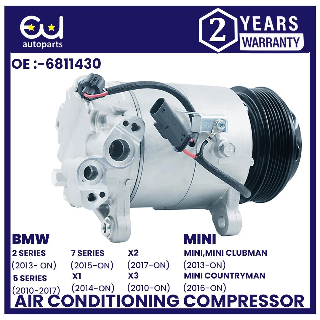 AIR CON AC COMPRESSOR FOR BMW 1 2 5 SERIES F10 F11 F25 F26 MINI F54 F55 F57 F60