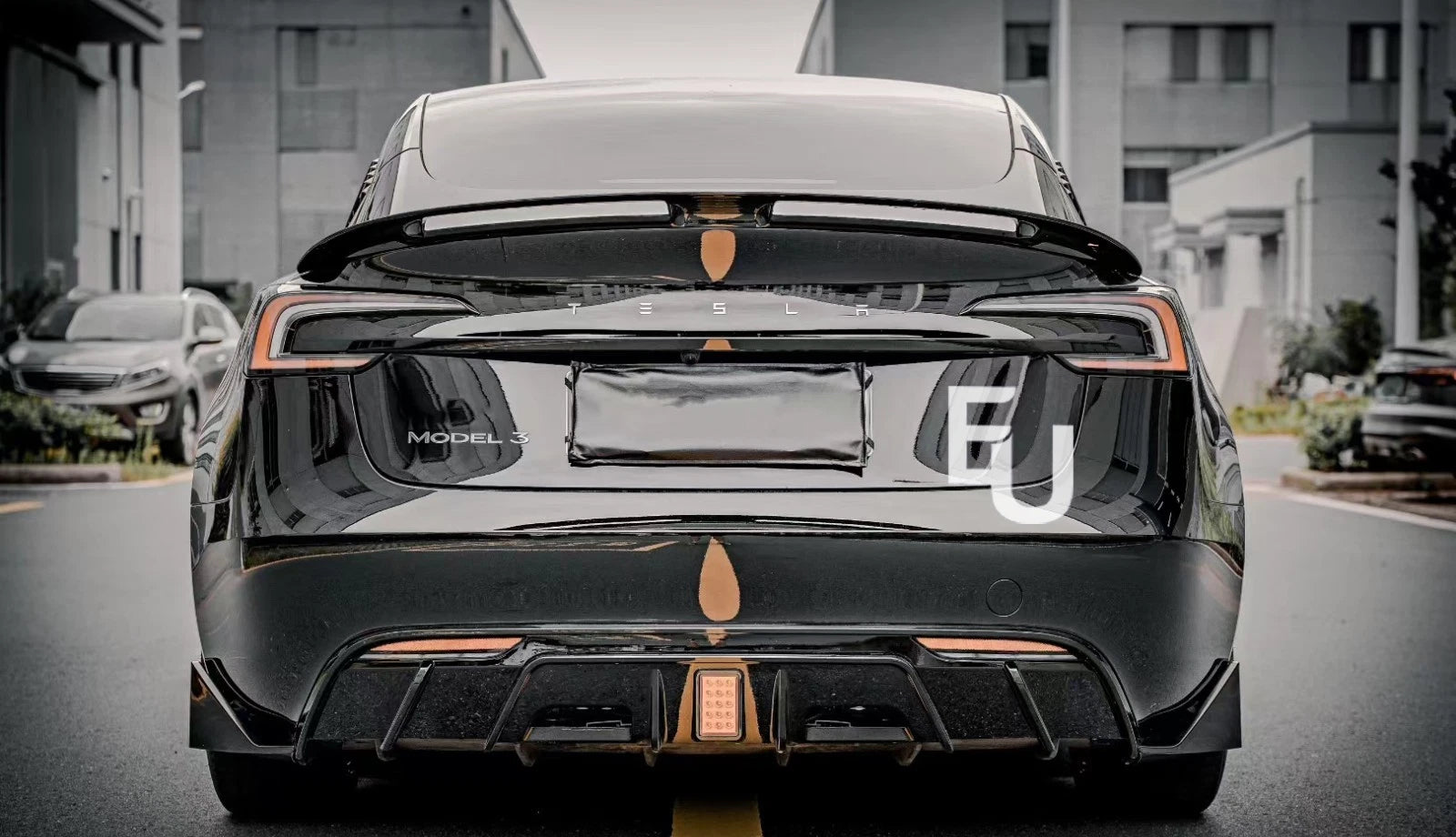 BRAGE DESIGN BODY KIT FRONT SPLITTER REAR DIFFUSER FOR TESLA MODEL 3 LCI 2024+