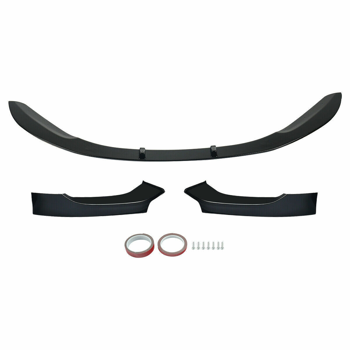 FOR BMW 1 SERIES F20 F21 LCI FRONT SPLITTER LIP MP STYLE GLOSS BLACK 2015-2018