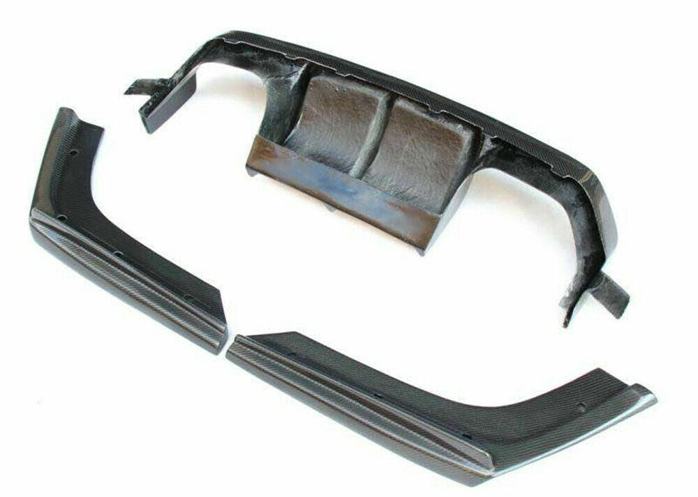 FOR BMW 3 4 SERIES F80 F82 M3 M4 REAR DIFFUSER VALANCE V STYLE CARBON LOOK 13-18