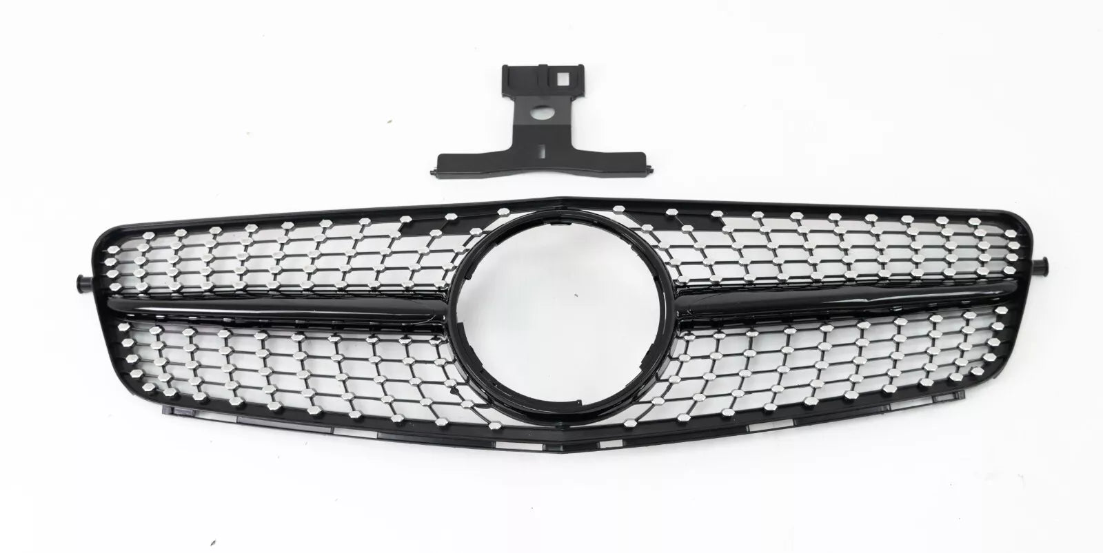 FOR MERCEDES C CLASS W204 S204 C204 7-15 FRONT GRILLE GRILL DIAMOND BLACK CHROME