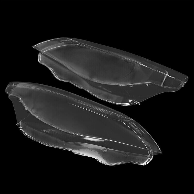 PAIR LEFT & RIGHT HEADLIGHT LENS COVER HEADLAMP SHELL FOR BMW 5 SERIES E60 E61