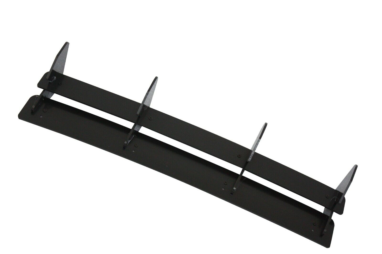 FOR FORD FOCUS REAR BUMPER DIFFUSER LIP ADDON WITH RIBS FINS GLOSS BLACK 19+