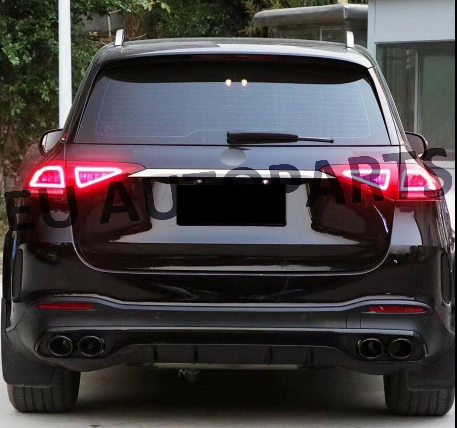 FOR MERCEDES GLE ML V167 AMG GLE53 STYLE REAR DIFFUSER & BLACK TAILPIPES 2019+