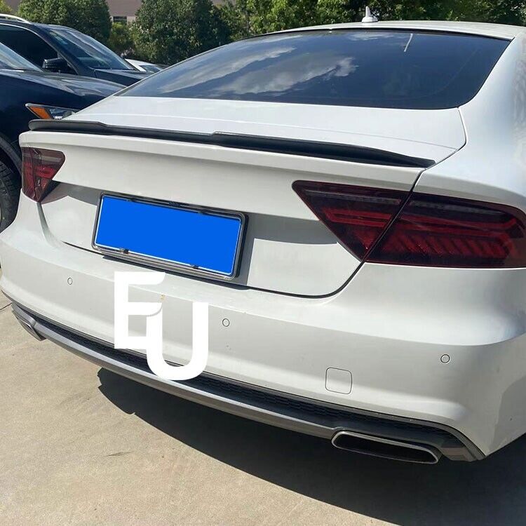 REAR BOOT TRUNK SPOILER LIP WING FOR AUDI A7 S7 RS7 4G SEDAN 10-2018 GLOSS BLACK
