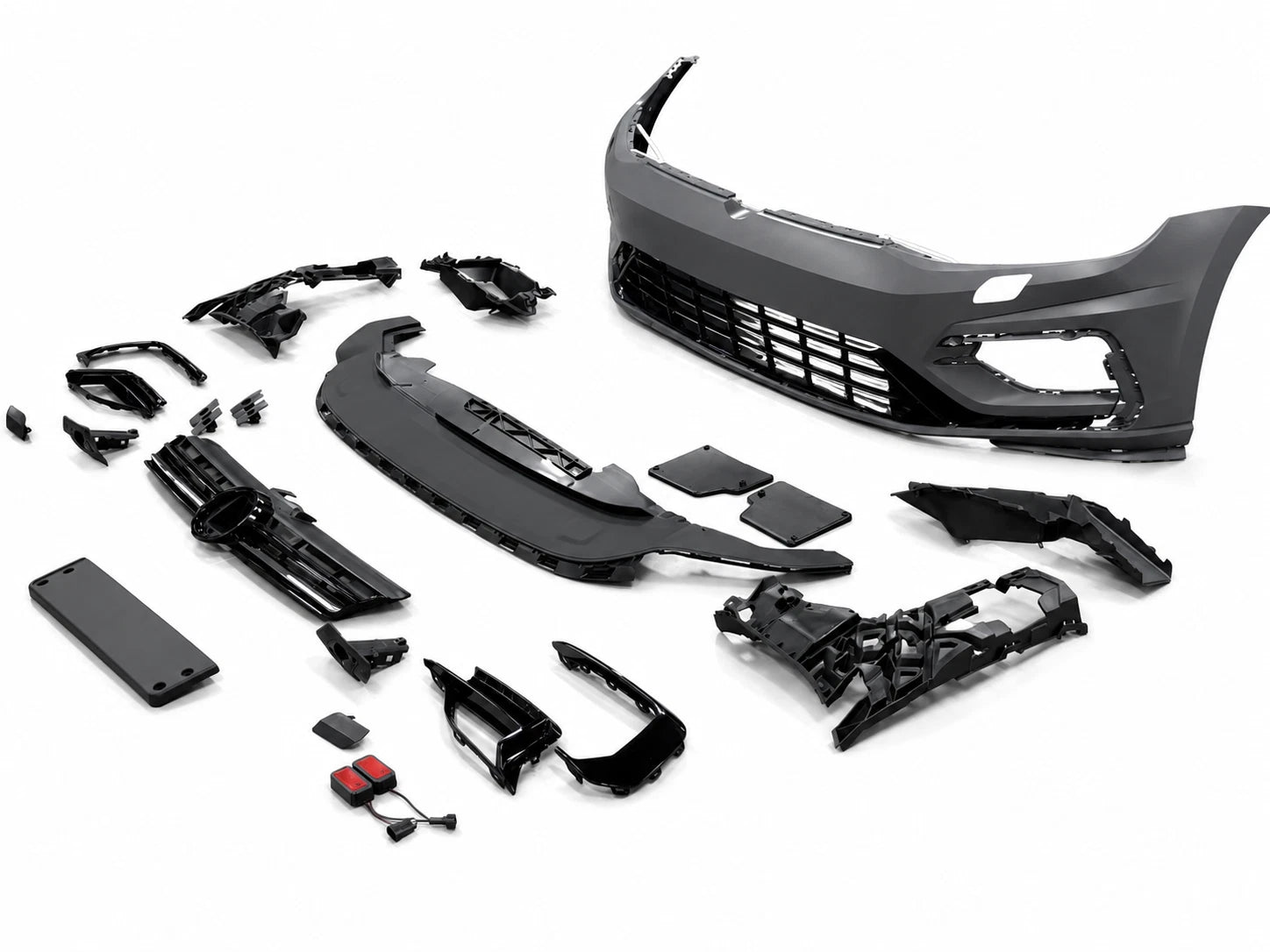 R CONVERSION FRONT BUMPER BODYKIT FOR GOLF MK7.5 2017-2020 FITS GTD TDI TSI SE
