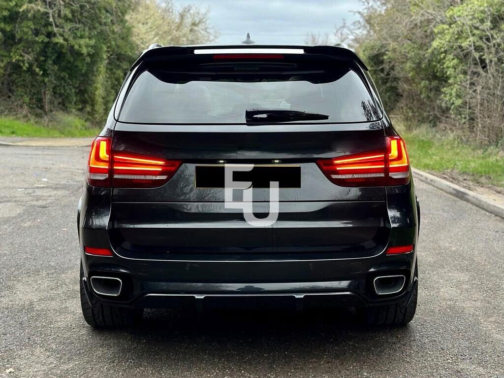 FOR BMW X5 F15 M SPORT REAR DIFFUSER LIP SPLITTER VALANCE GLOSS BLACK