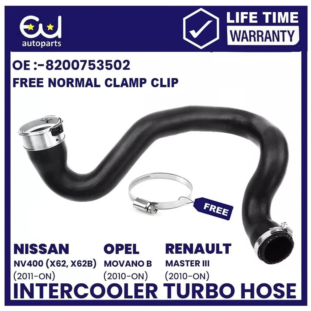 INTERCOOLER TURBO HOSE PIPE FOR RENAULT NV400 OPEL VAUXHALL MOVANO MK2 X62 2.3 D