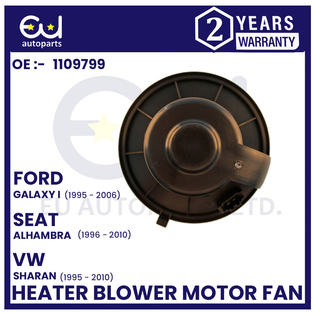 HEATER BLOWER MOTOR FAN FOR VW SHARAN 7M8 7M9 7M6, SEAT ALHAMBRA & FORD GALAXY