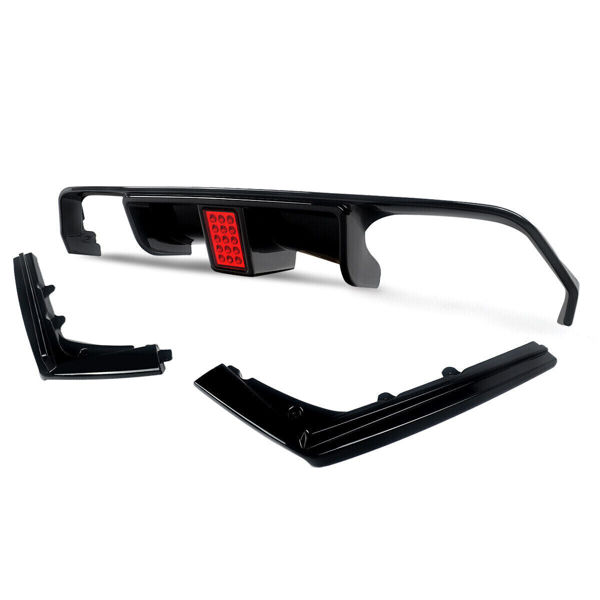 FOR BMW M3 M4 F80 F82 F83 F1 STYLE REAR DIFFUSER WITH LED GLOSS BLACK 2013-2020