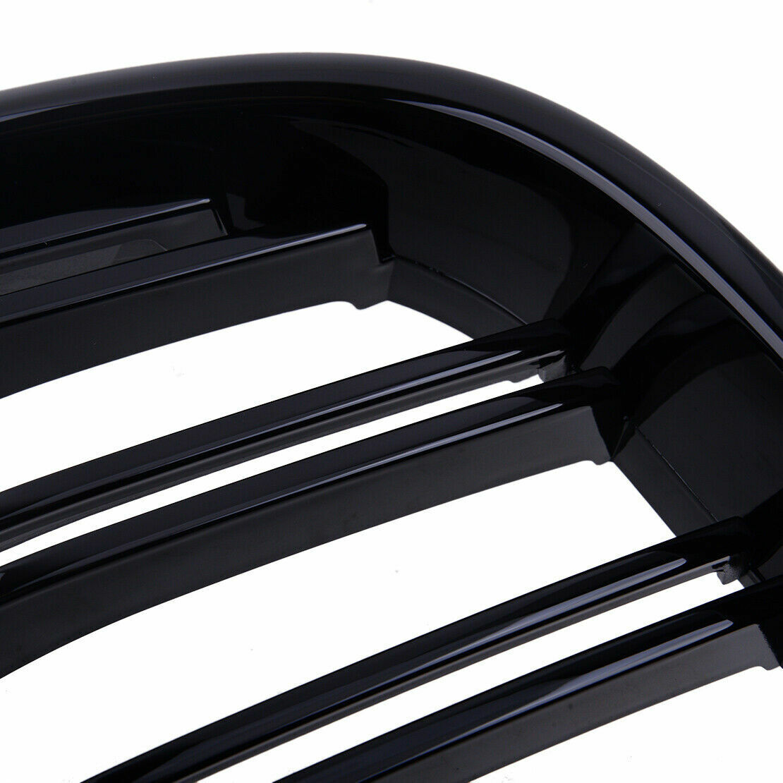 FOR BMW F25 X3 F26 X4 2010-14 GLOSS BLACK FRONT KIDNEY DUAL TWIN GRILLE GRILL
