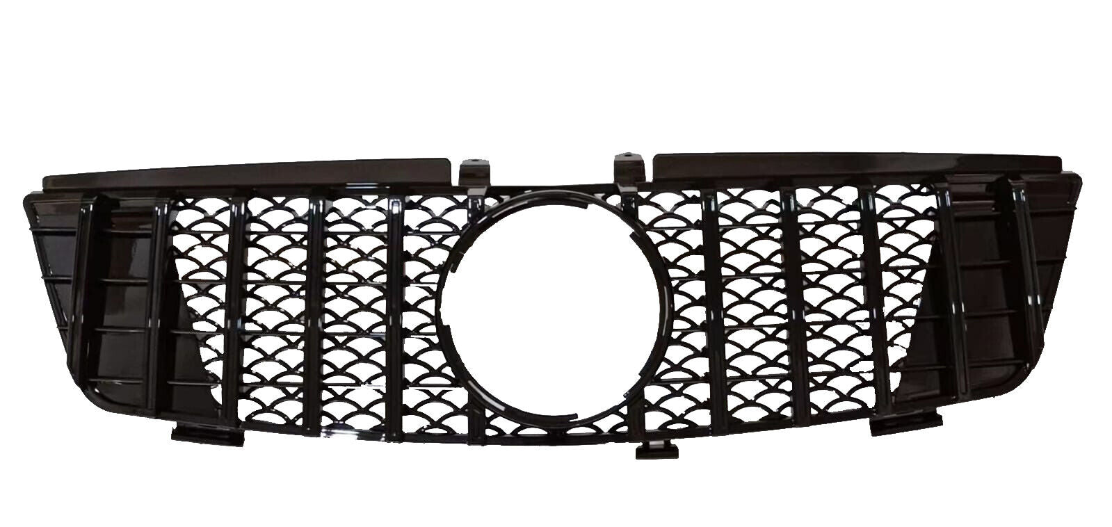 FOR MERCEDES M CLASS ML W164 ML PANAMERICANA GT GRILLE 2005-2008 GLOSS BLACK OEM