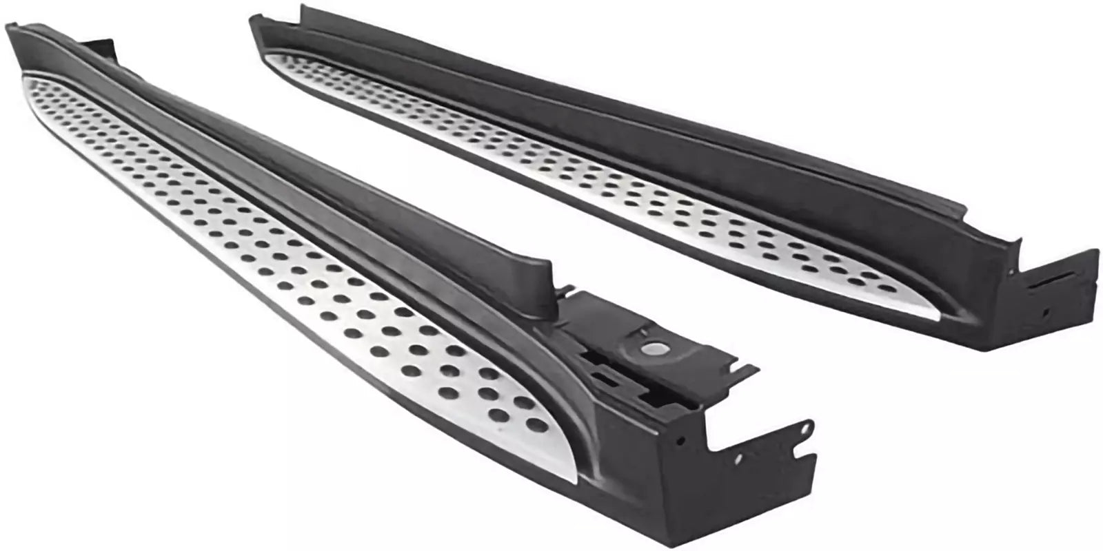 FOR MERCEDES M CLASS ML W164 SIDE STEPS RUNNING BOARD OE STYLE ALUMINIUM SILVER