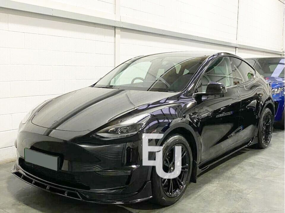 FOR TESLA MODEL Y FRONT BUMPER SPLITTER LIP SPOILER GLOSS BLACK 2020-2023