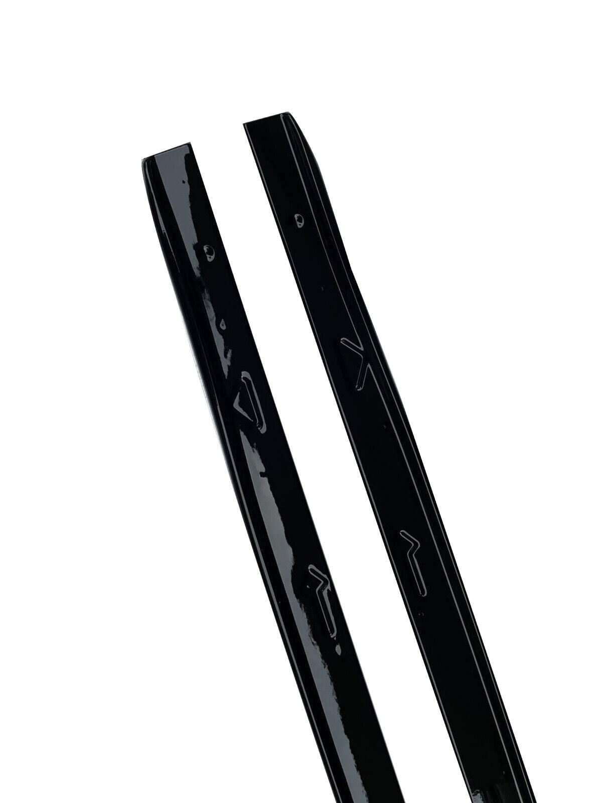 FOR VW GOLF MK8 2019-2023 GTI GTD R LINE SIDE SKIRT EXTENSION BLADES GLOSS BLACK