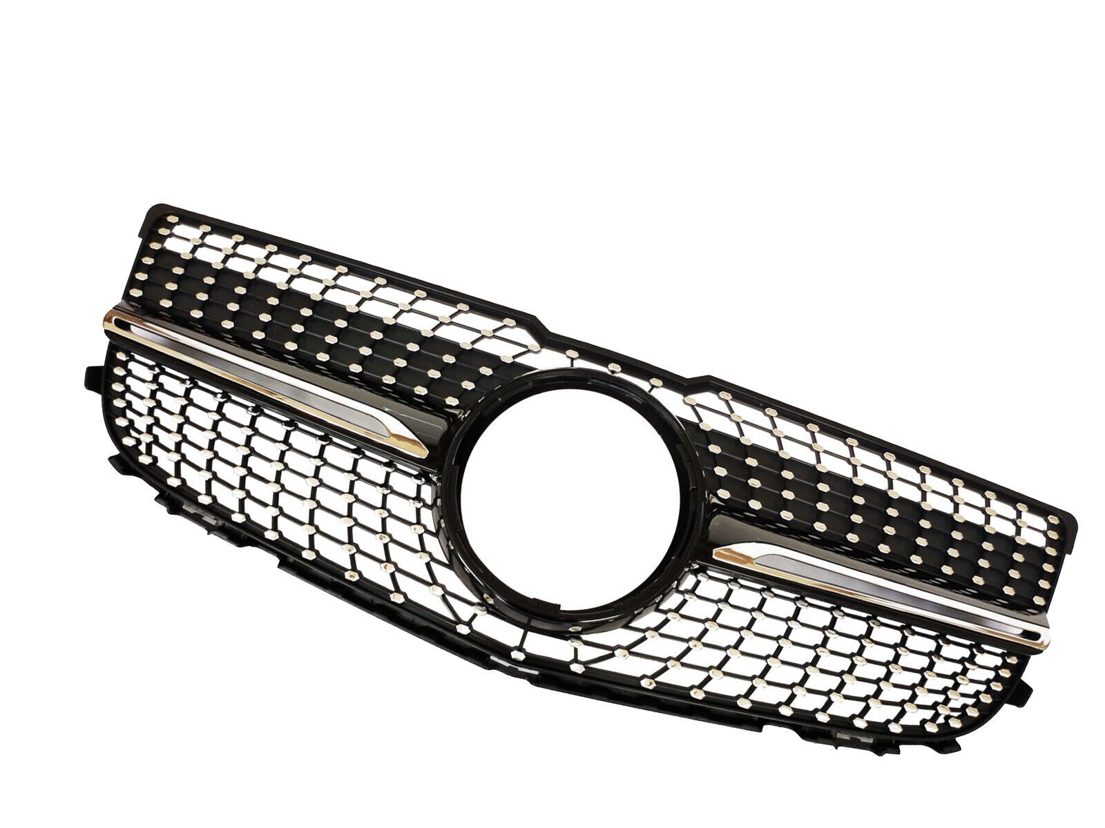 FOR MERCEDES GLK X204 2013-2015 GT FRONT GRILLE SPORT CHROME BLACK DIAMOND