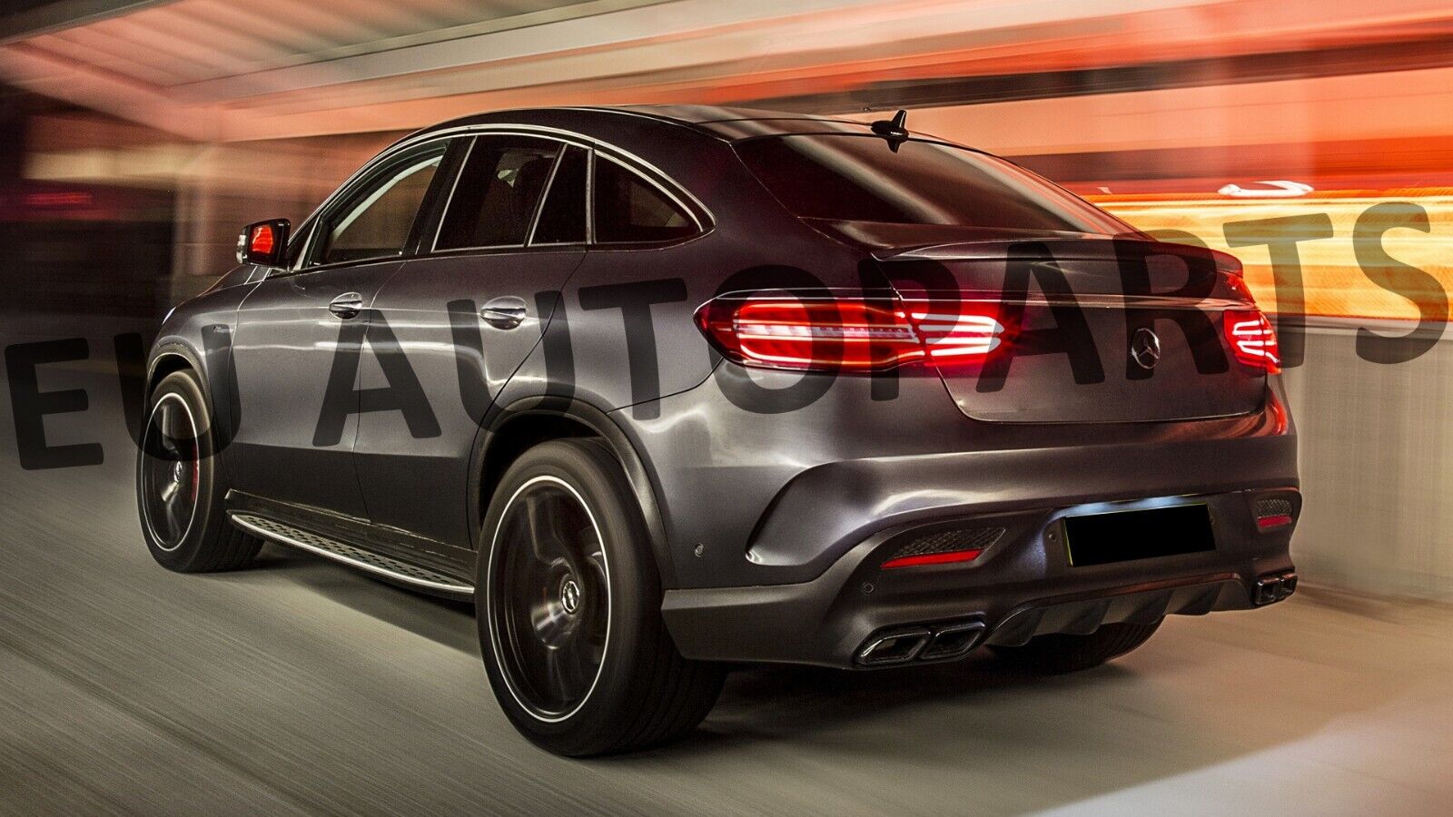 FOR MERCEDES GLE COUPE C292 AMG GLE63 STYLE REAR DIFFUSER VALANCE TAILPIPE BLACK