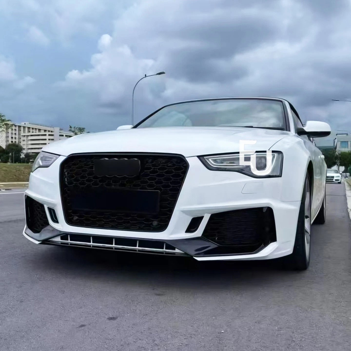 FOR AUDI A5 S5 B8.5 2012-16 UPGRADED B9 RS5 17+ LOOK FRONT BUMPER BODYKIT GRILLE