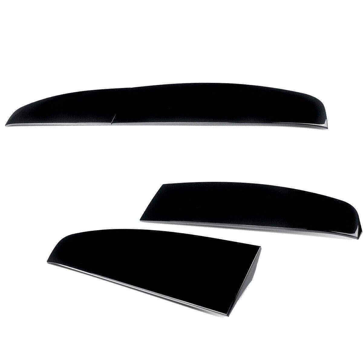 REAR TWIN BARN DOOR ROOF SPOILER FOR FORD TRANSIT CUSTOM 2012-2020 GLOSS BLACK