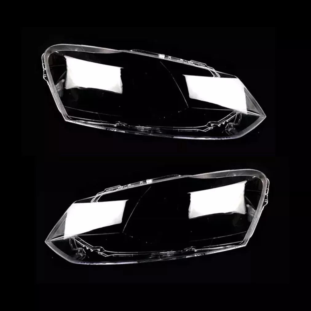 LEFT RIGHT SIDE PAIR HEADLIGHT LENS COVER LAMP FOR VOLKSWAGEN POLO MK5 2010-2017