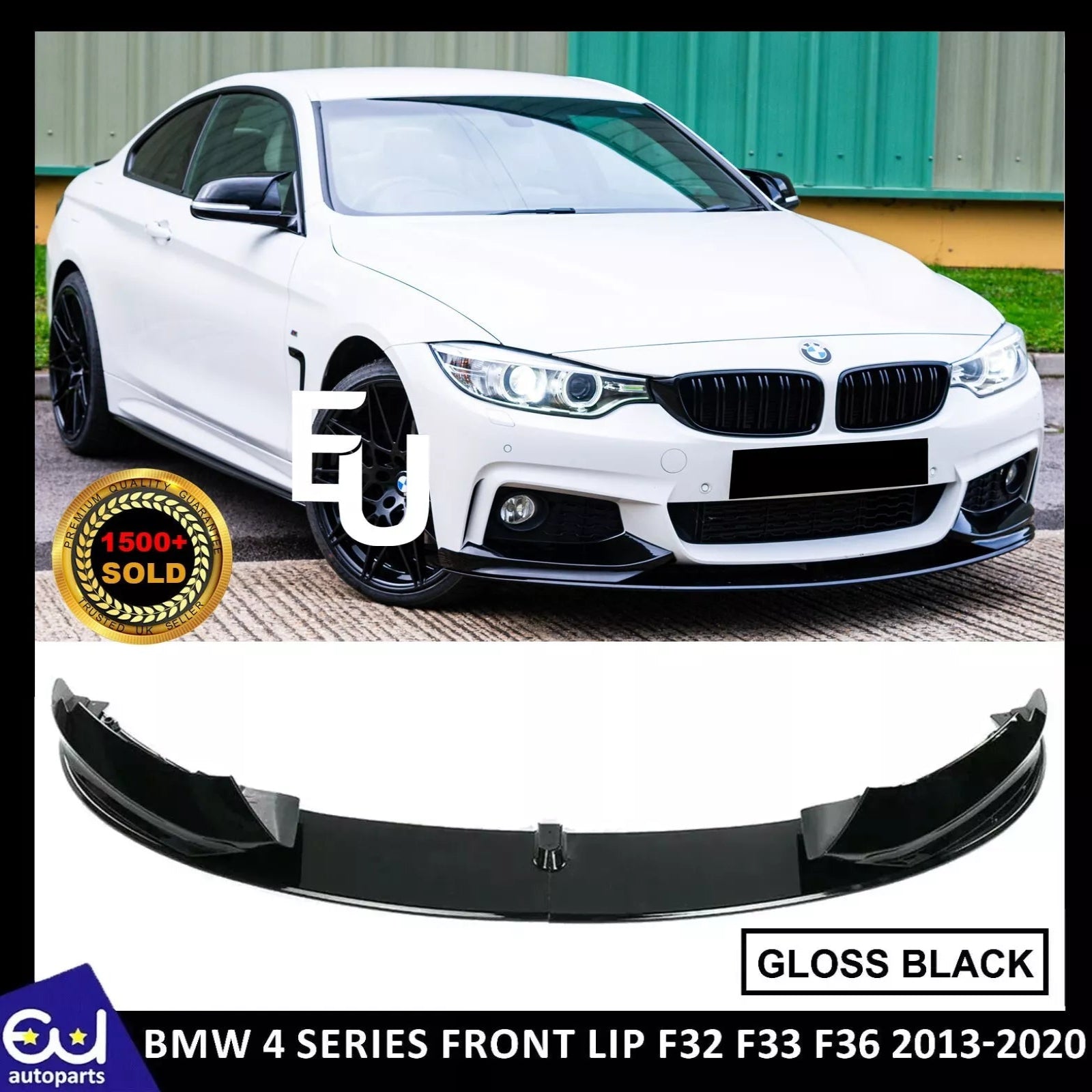 Gloss Black FOR BMW 4 SERIES M SPORT F32/F33/F36 PERFORMANCE FRONT SPLITTER LIP Gloss Black FOR BMW 4 SERIES M SPORT F32/F33/F36 PERFORMANCE FRONT SPLITTER LIP