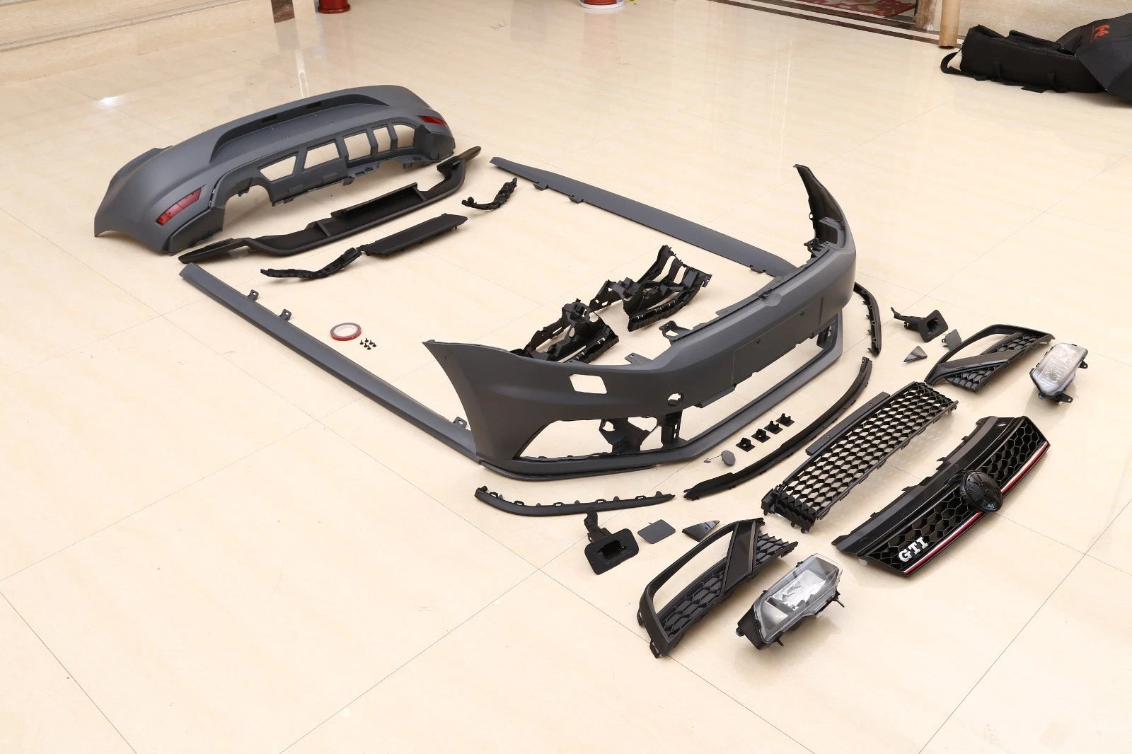 FOR VW VOLKSWAGEN POLO MK5 6R 6C 2009-2017 FRONT & REAR BUMPER KIT GTI STYLE