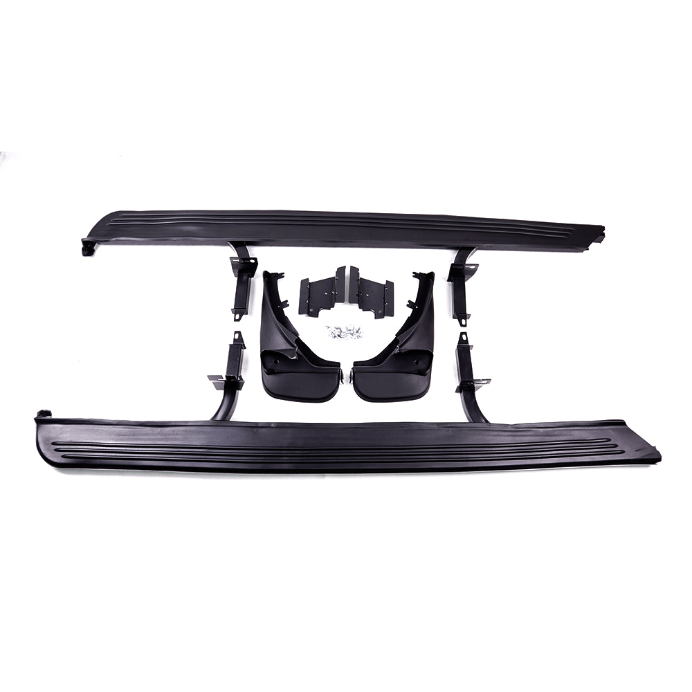 SIDE STEPS RUNNING BOARDS & MUDFLAPS FOR RANGE ROVER VOGUE L322 OE STYLE BLACK