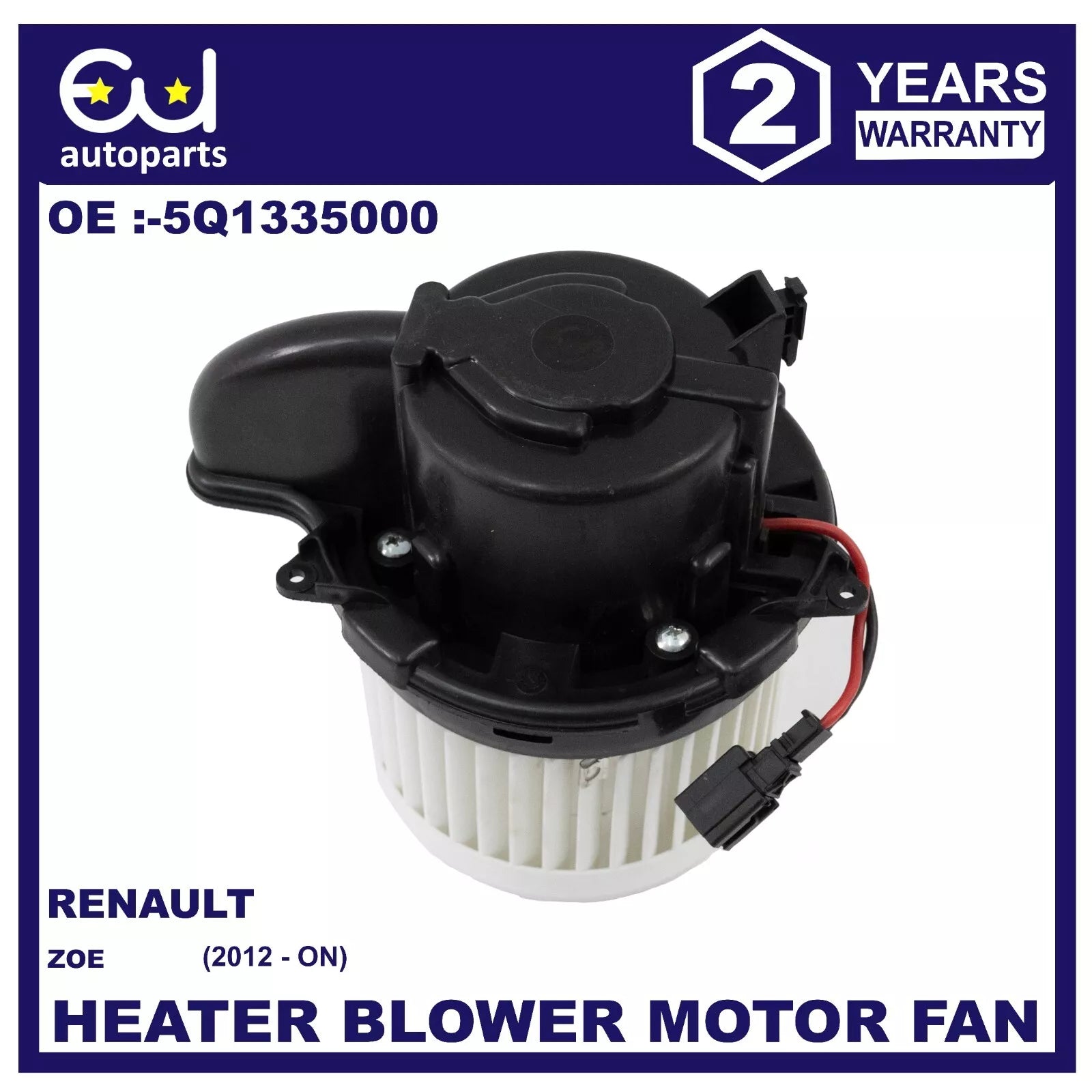 HEATER BLOWER MOTOR FAN FOR RENAULT ZOE BFM MK1 RHD 2012+ 5Q1335000 272103334R