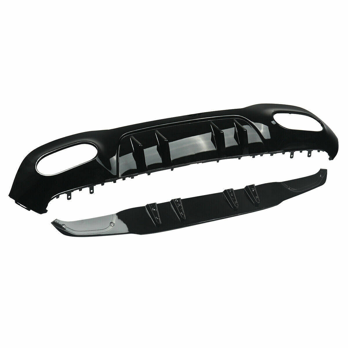 FOR MERCEDES A CLASS HATCH REAR BUMPER DIFFUSER &TAILPIPES W177 A45 AMG LOOK 19+