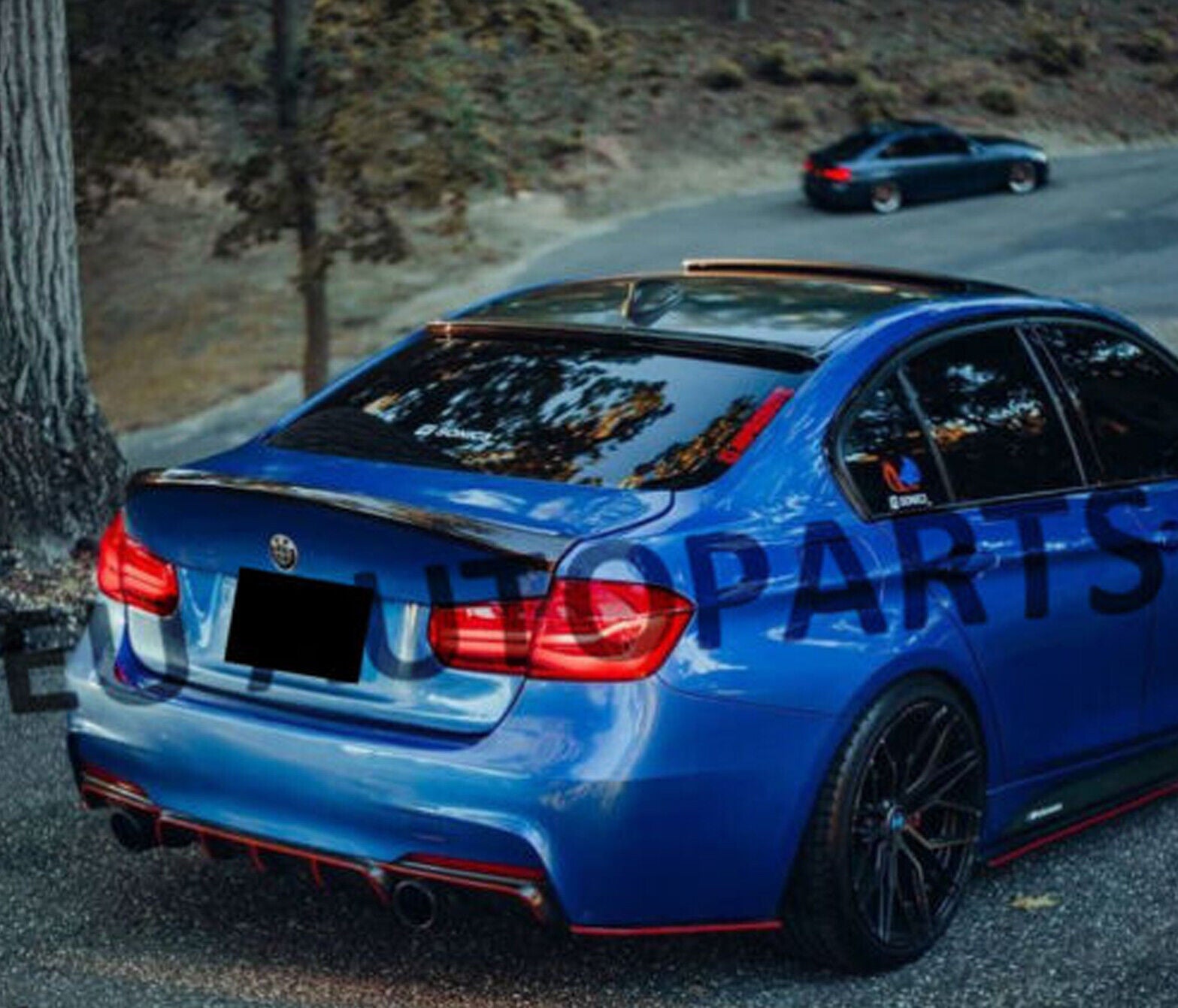REAR ROOF SPOILER WINDOW WING LIP FOR BMW 3 SERIES F30 2012-2018 GLOSS BLACK