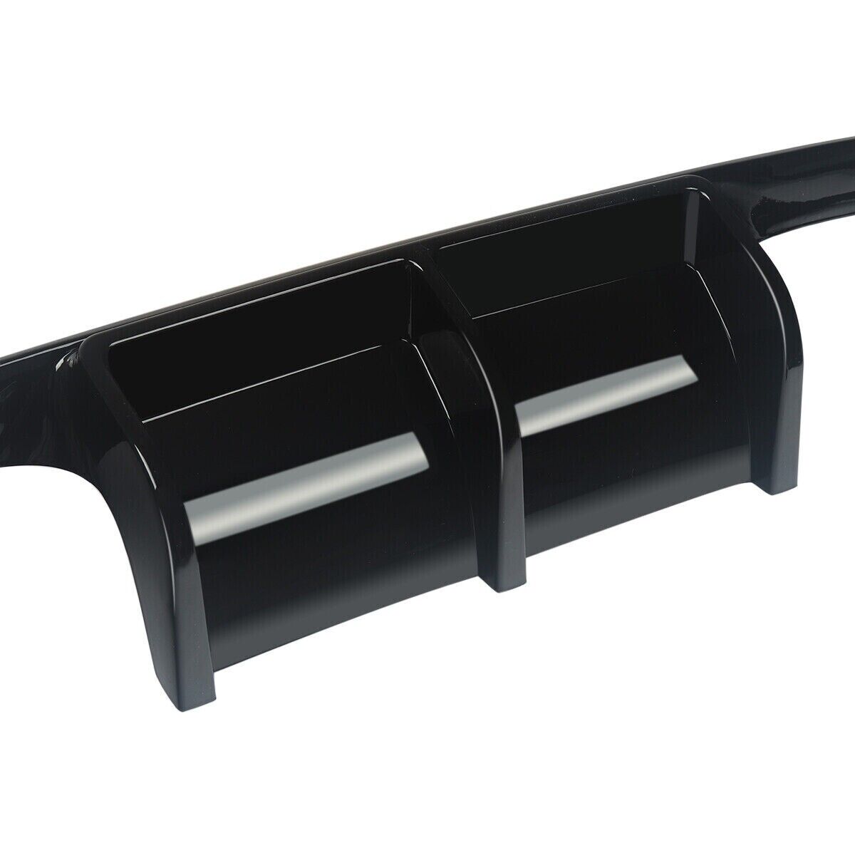 FOR BMW 3 4 SERIES F80 F82 M3 M4 REAR DIFFUSER VALANCE V STYLE GLOSS BLACK 13-18