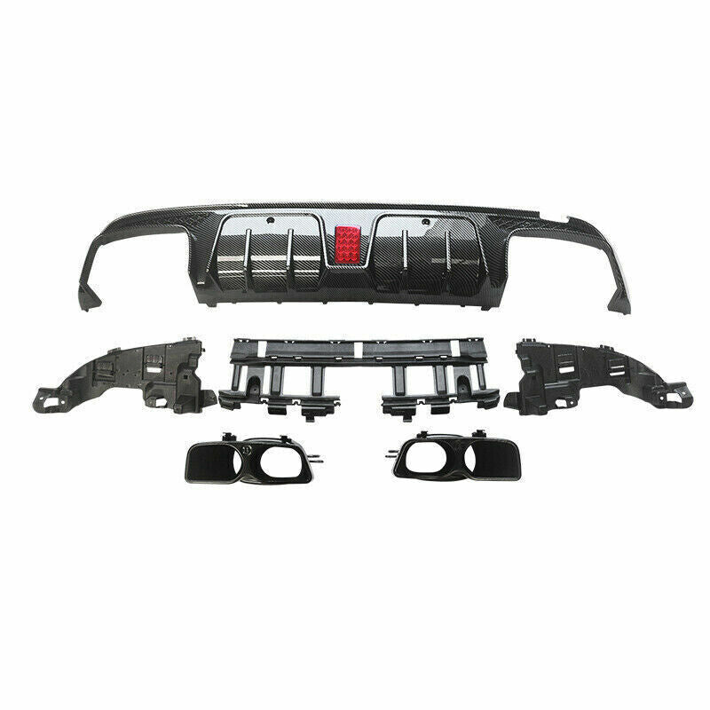 FOR MERCEDES BENZ C CLASS W205 C63 AMG REAR BUMPER DIFFUSER AMG F1 LIGTH STYLE