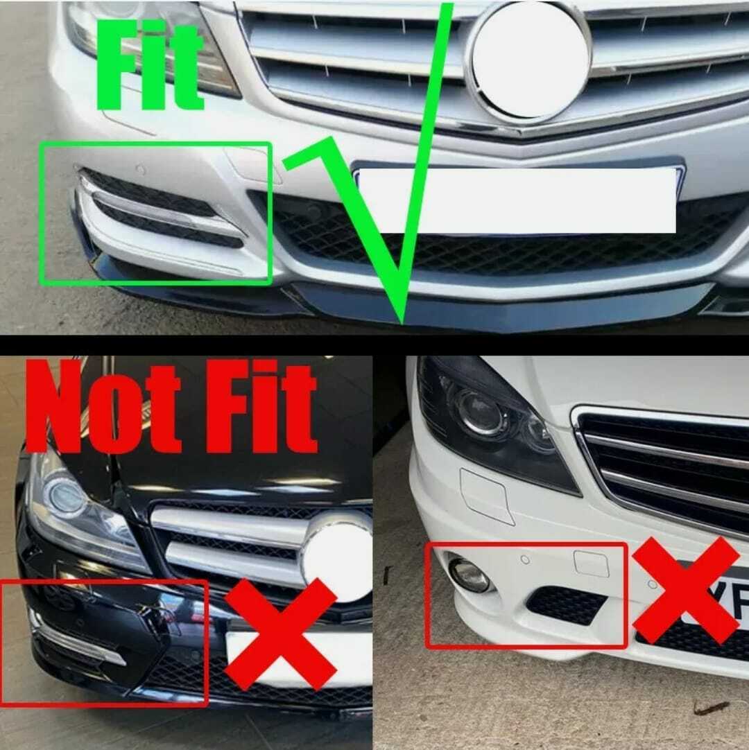 FOR MERCEDES C CLASS S204 W204 C204 AMG STYLE CARBON FIBRE FRONT LIP SPLITTER
