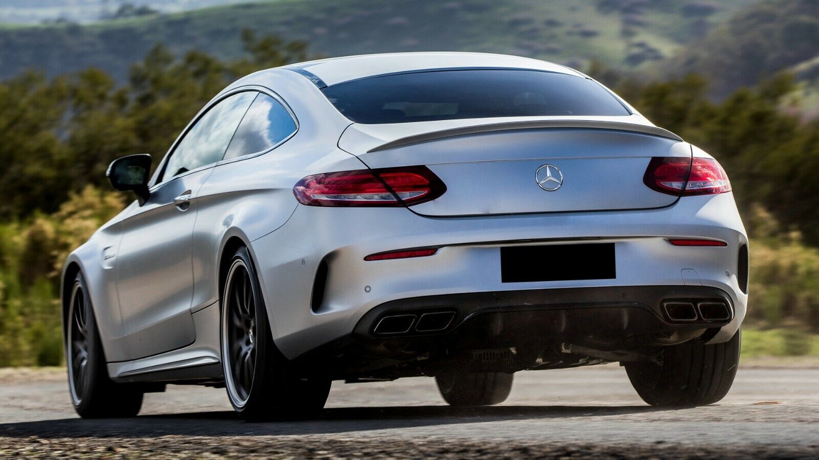 FOR MERCEDES A205 C205 COUPE C CLASS AMG C63 ED1 STYLE REAR DIFFUSER TAILPIPES