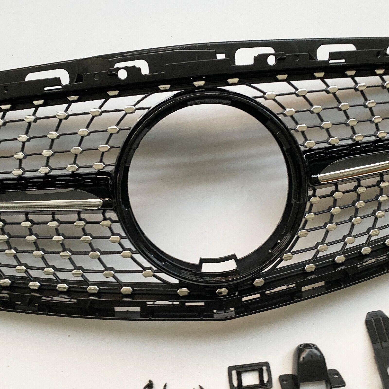 FOR MERCEDES E CLASS W212 FRONT SILVER DIAMOND GRILLE GRILL 2009-2013