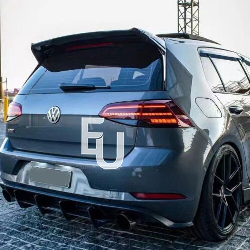 FOR VW GOLF GTI GTD MK7.5 REAR BLADE FIN DIFFUSER & SIDE SPLITTERS BODY KIT