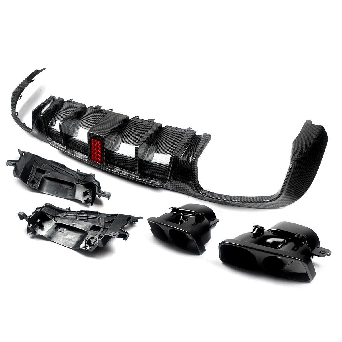 FOR MERCEDES BENZ E CLASS W213 AMG C63 REAR BUMPER DIFFUSER AMG F1 LIGTH  STYLE