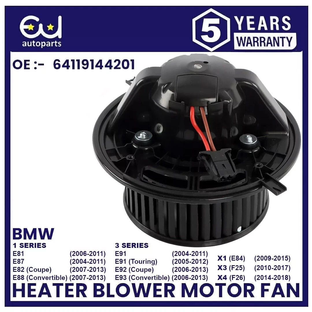 HEATER BLOWER MOTOR FAN FOR BMW 3 SERIES E90 E91 E92 E93 E84 E82 E87 F25 F26 RHD