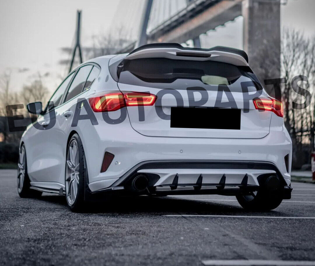 REAR ROOF BOOT SPOILER LIP FOR FORD FOCUS MK4 ST LINE HATCHBACK 19+ GLOSS BLACK