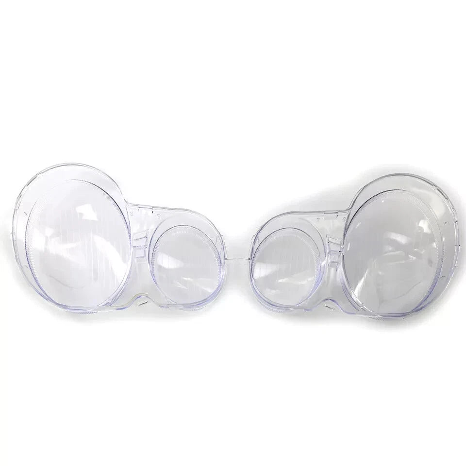FOR MERCEDES E CLASS W210 2000-2002 PAIR RIGHT LEFT FRONT HEADLIGHT LENS COVER