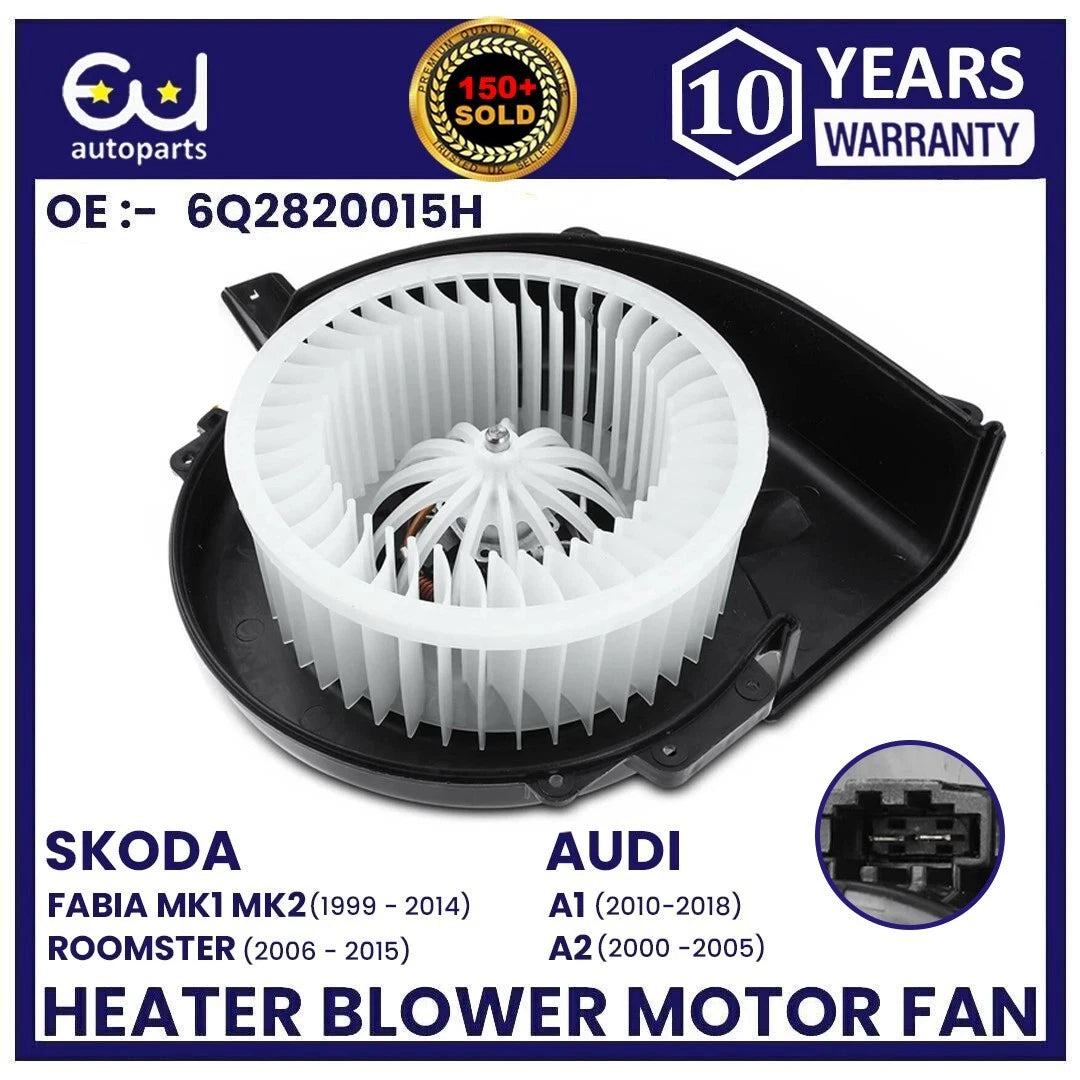 HEATER BLOWER MOTOR FAN FOR SEAT CORDOBA IBIZA MK3 MK4 SKODA ROOMSTER 6Q2820015